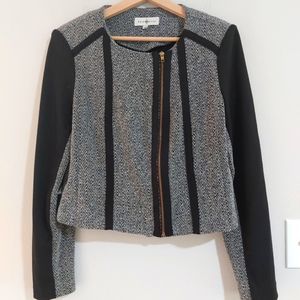 Kate Rosy black and gray zip up blazer